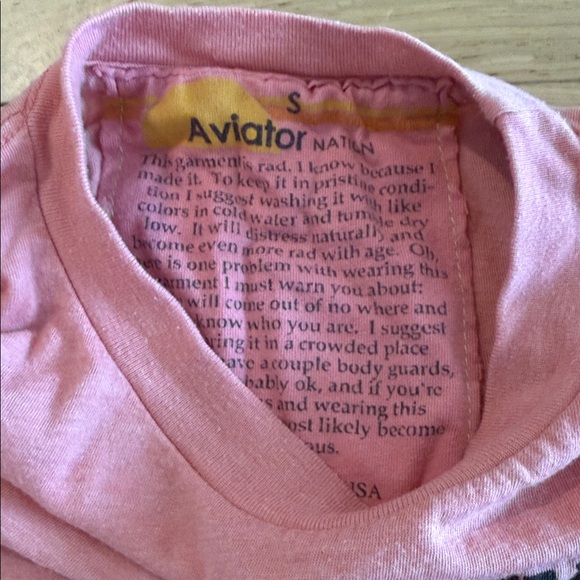 Aviator Nation Pink Tee - Picture 2 of 5